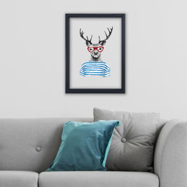 Wallity Cuadro Decorativo Enmarcado Multicolor 32 x 42 cm